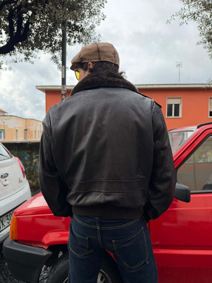 Bomber in vera pelle H4