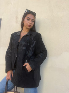 Giacca di pelle Oversize B4