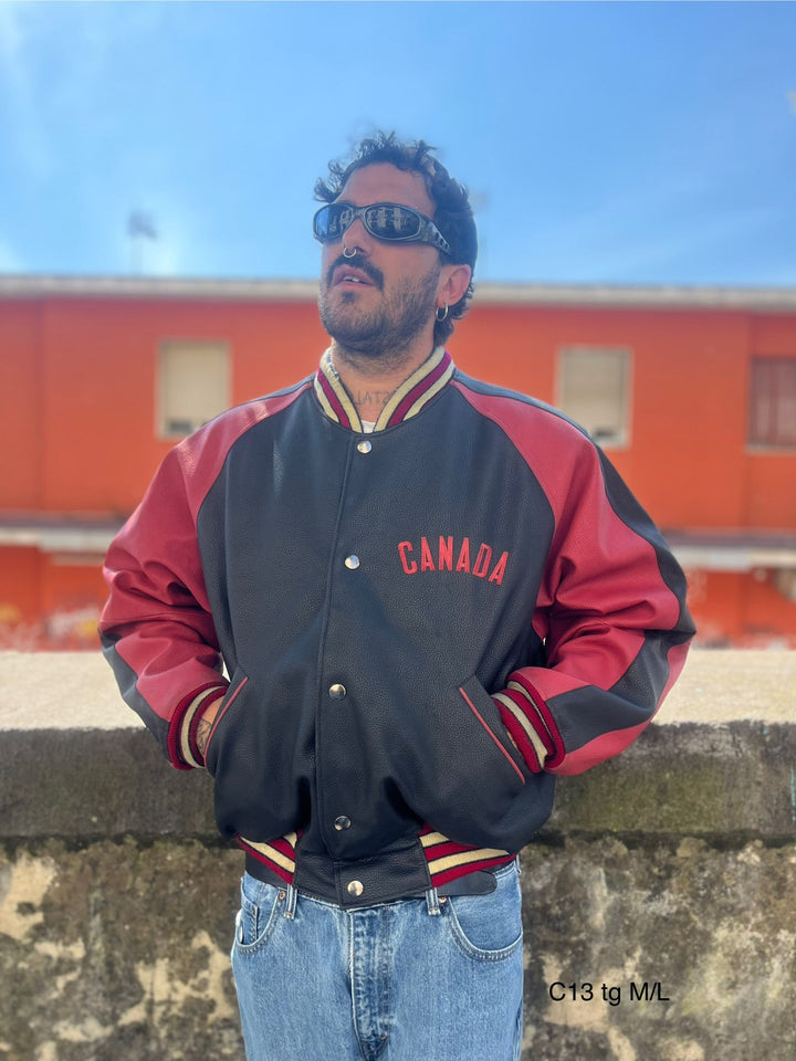 Bomber in pelle COLLEGE CANADA