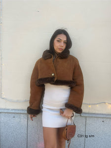 Montone Shearling cropped C31