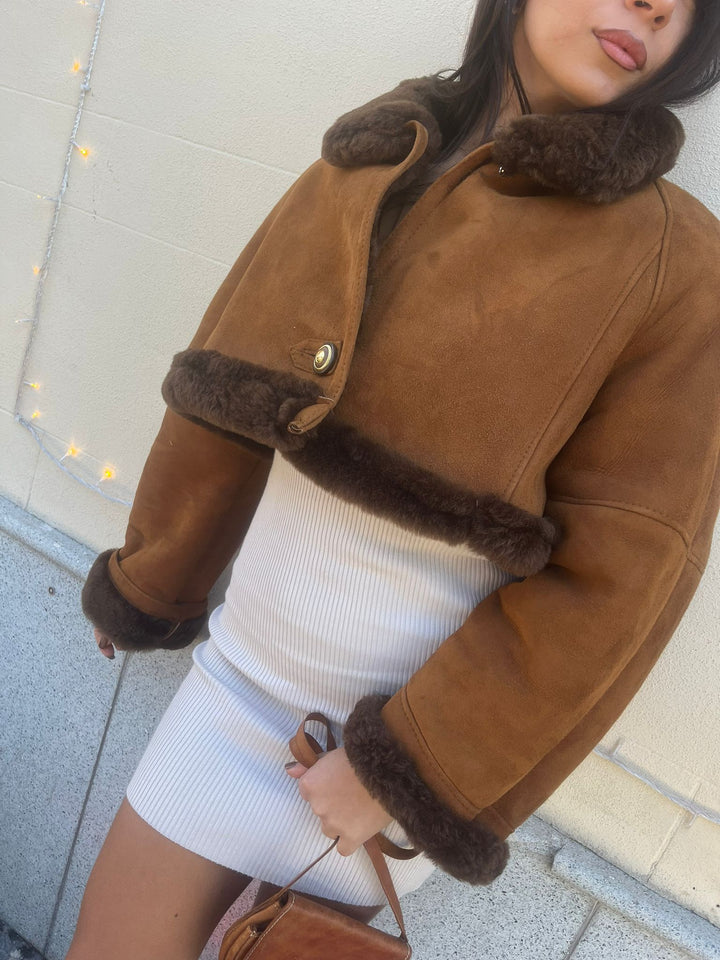 Montone Shearling cropped C31