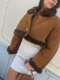 Montone Shearling cropped C31