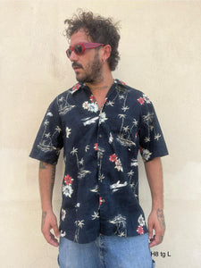 Camicia Hawaii di lino H8