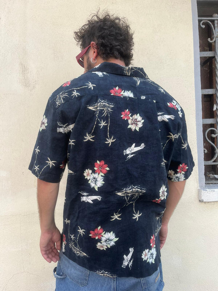 Camicia Hawaii di lino H8