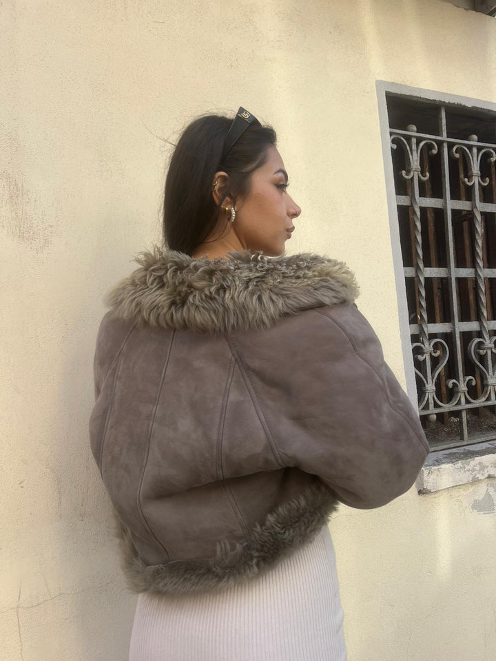 Montone Shearling cropped S