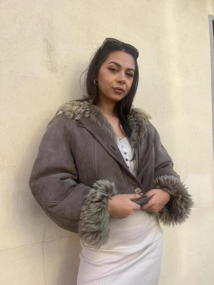 Montone Shearling cropped S