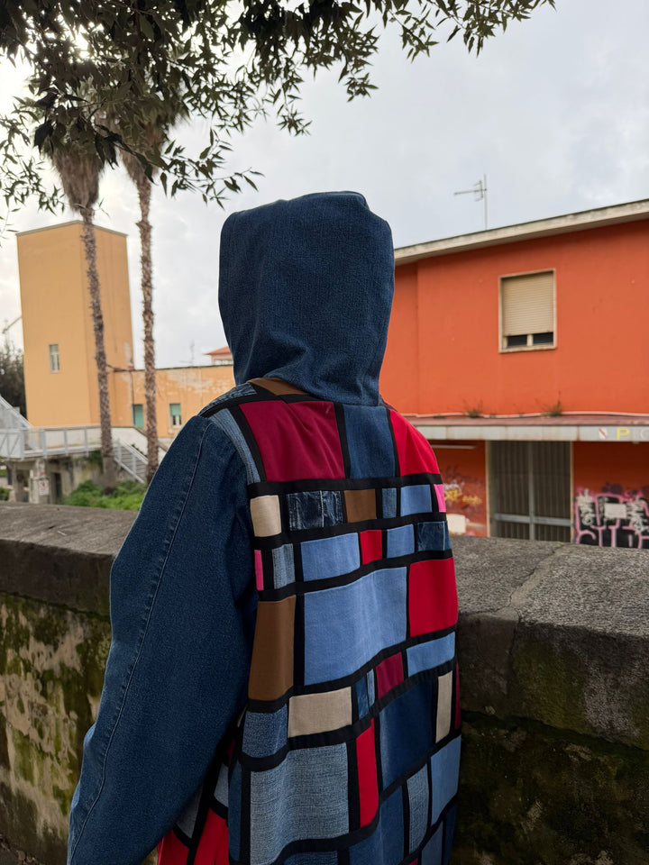 Giacca di jeans con Patchwork