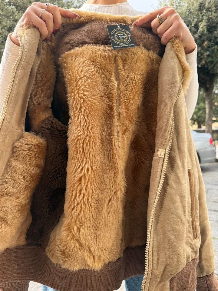 Giacca in Suede e pelliccia A15