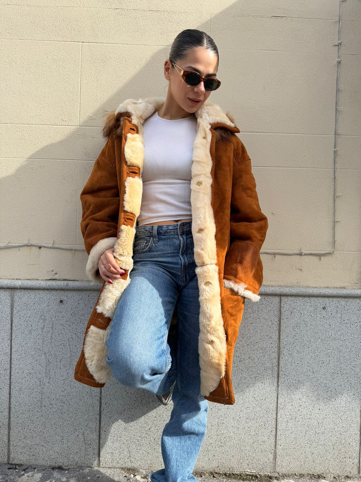 Montone Shearling Con cappuccio A26