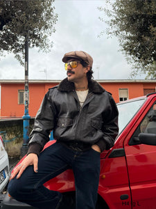 Bomber in vera pelle H4