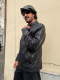 Giubbino biker in pelle M7