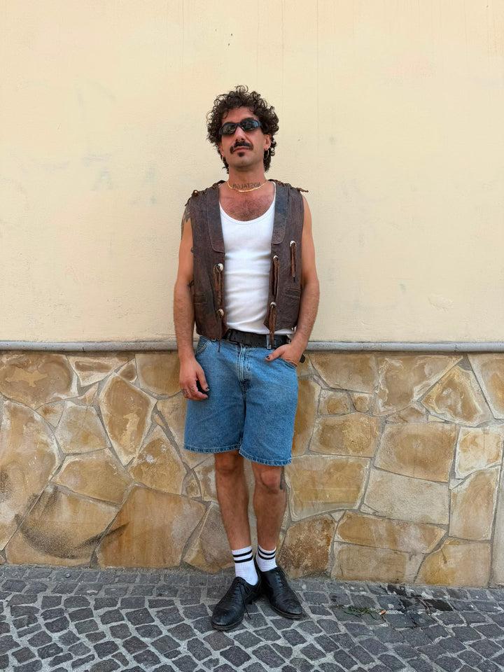 Gilet Texano vera pelle 2